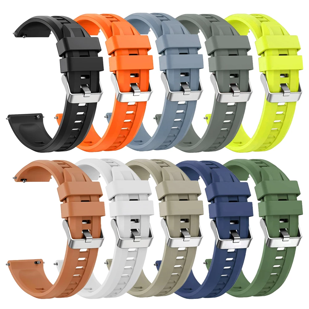 22mm Replace Bracelet For Huami AMAZFIT BALANCE 2 BIP 6 5 GTR 4 3 Cheetah Pro Strap For Samsung Galaxy Watch3 45mm Silicone Band