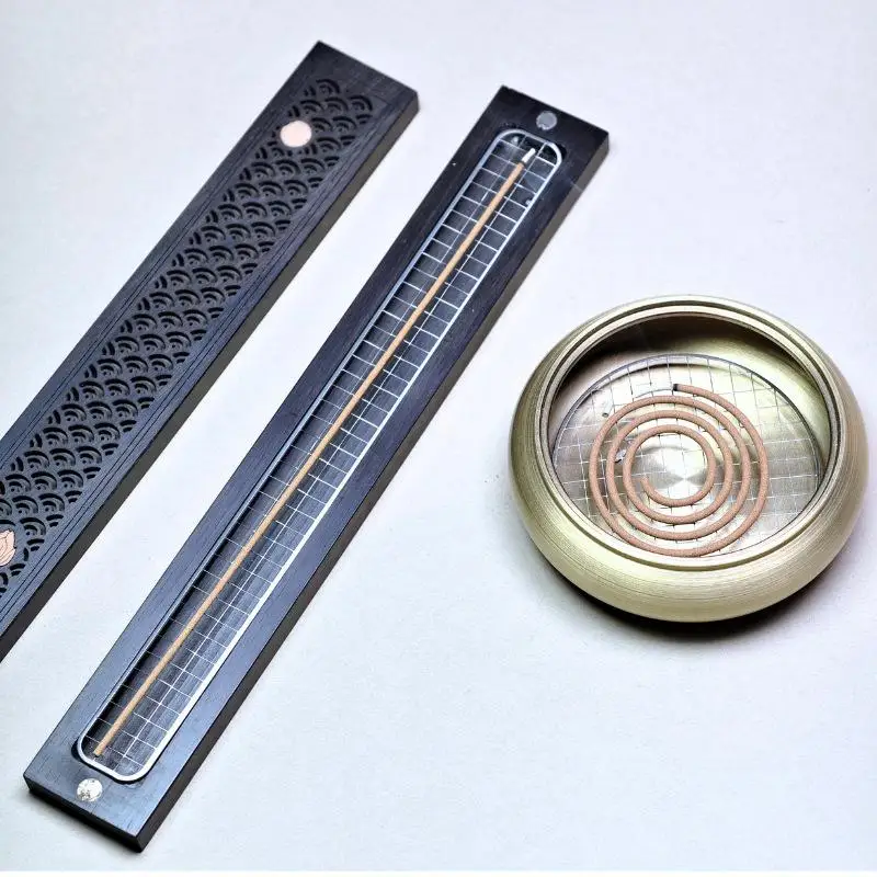 Stainless Steel Incense Holder Grid Base Incense Coil Holder Mesh Rustproof Heatproof For Home Yoga Meditation