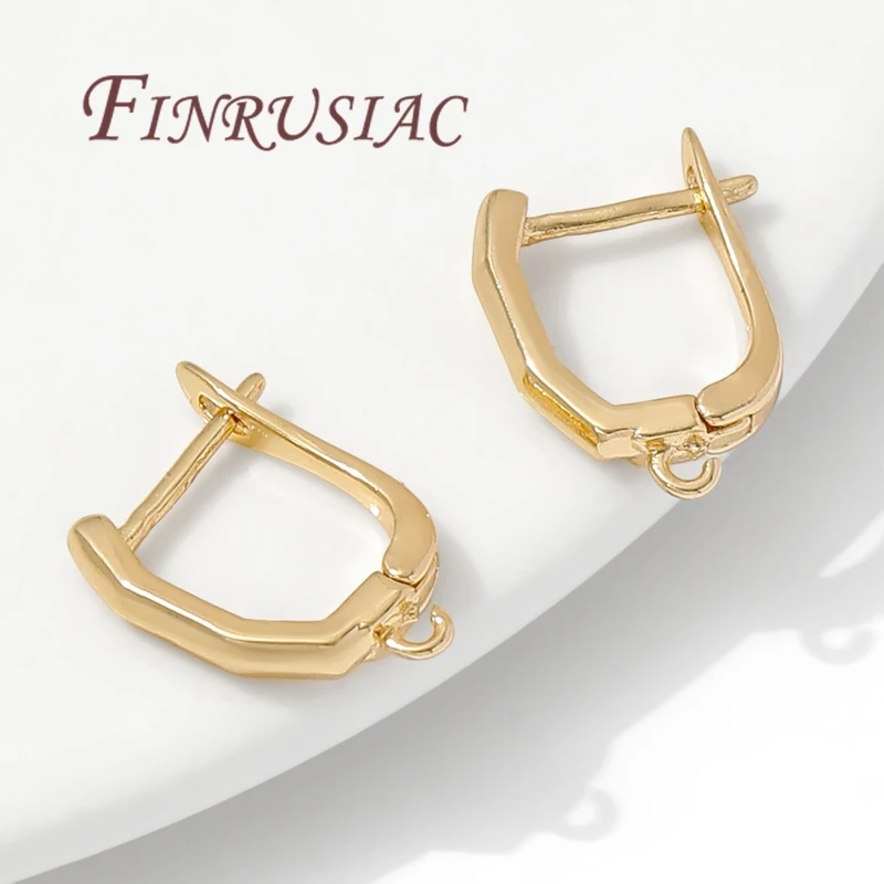 18K Gold Plated Earwires Earrings Fixtures Basic Fasteners For Earrings,Anti-Allergy Earring Hooks Clasps Jewelry Accessories