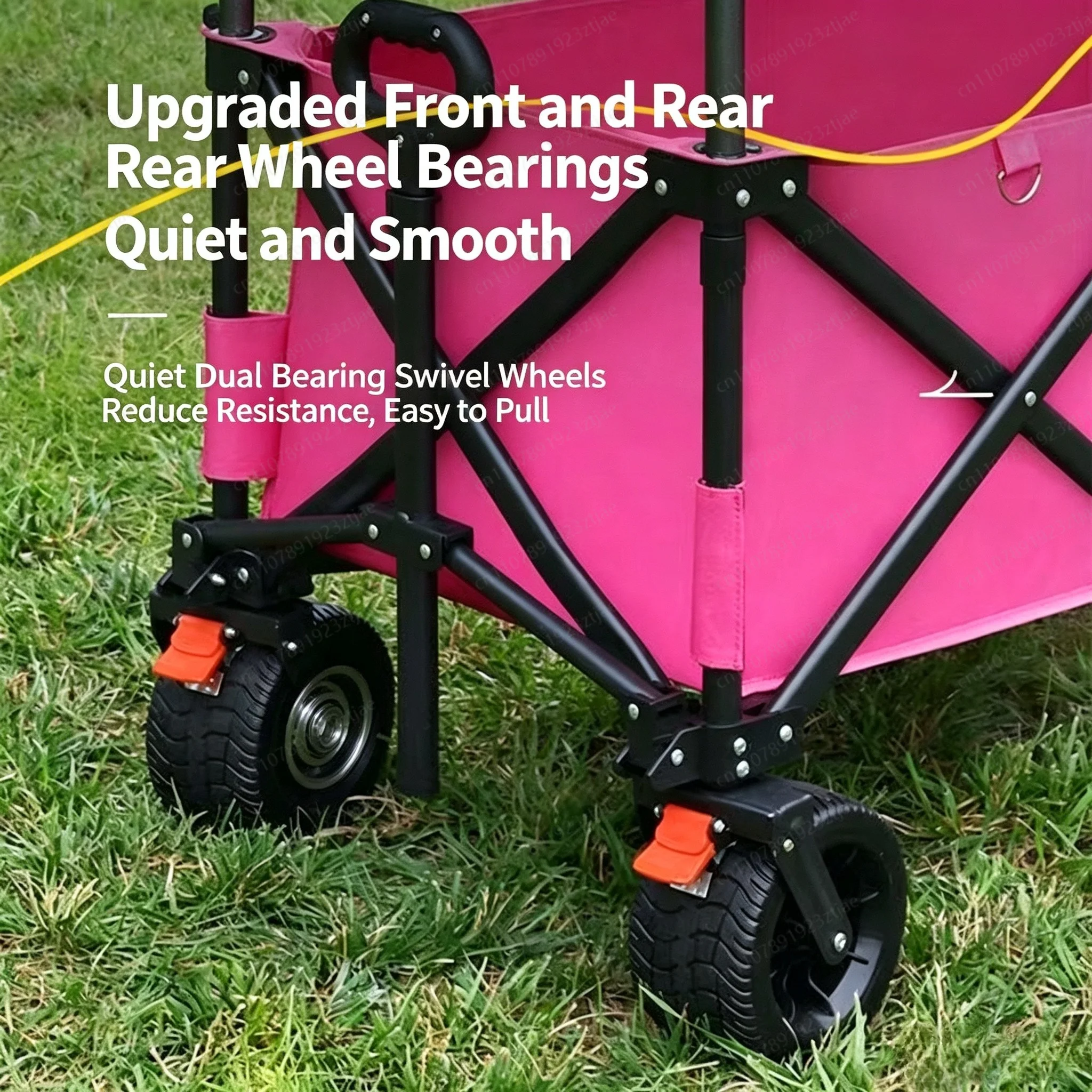 2-in-1 Camping & Market Trolley with Canopy,  Lift Table Foldable Cart for Street Vendor Display