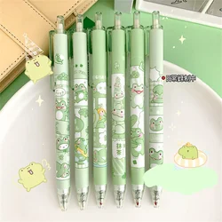 6 Pcs Cute Frog Gel Pens Kawaii Stationery Ballpoint Pen Ballpen Students Gifts Pen Fashion School Office Writing Supplies