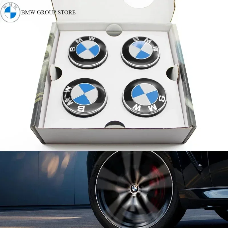 BMW GROUP 4Pcs 68MM 56MM Floating Wheel Center Cap For BMW M E39 E46 E60 E90 F10 F30 G32 G38 G01 G02 G05 F45 F46 F48 F49 F39 F90