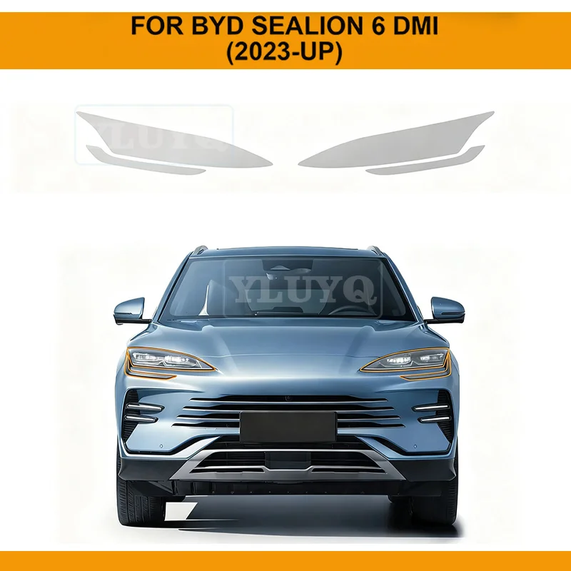 

For BYD SEALION 6 DMI 2023 2024 Headlight Rearview Film B C Pillars Protection Film TPU Pre-cut Anti-scratch Repair Transparent