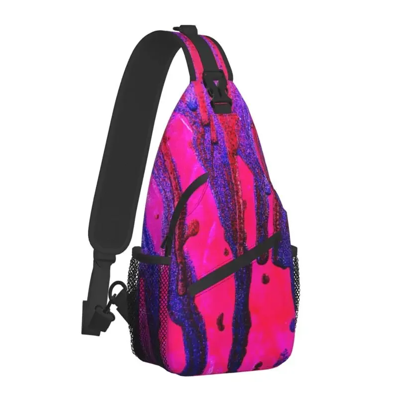 Blood And Glitter Nail Polish Art Sling Chest Bag Manicure Manicurist Shoulder Crossbody Backpack for Cycling Camping Daypack