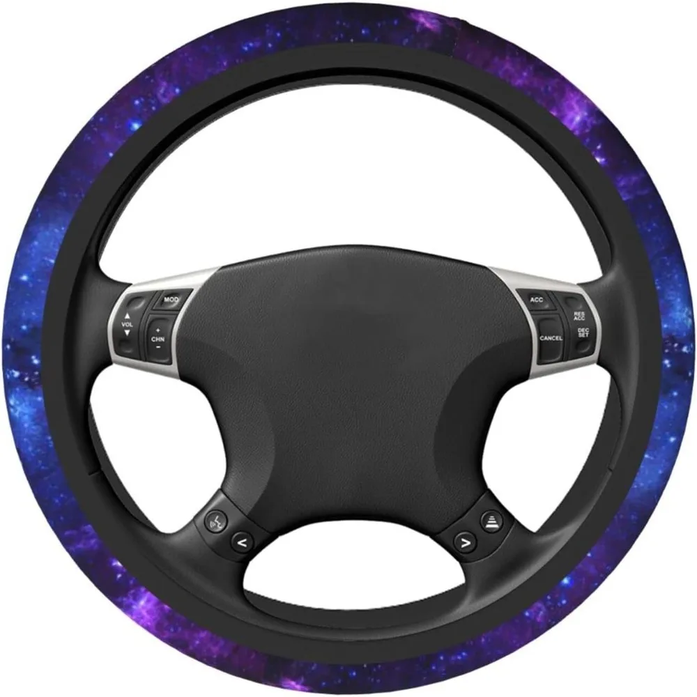 Galaxy Cute Steering Wheel Cover for Women Men Car SUV 15 Inch Universal Fit Auto Accessories Personalized