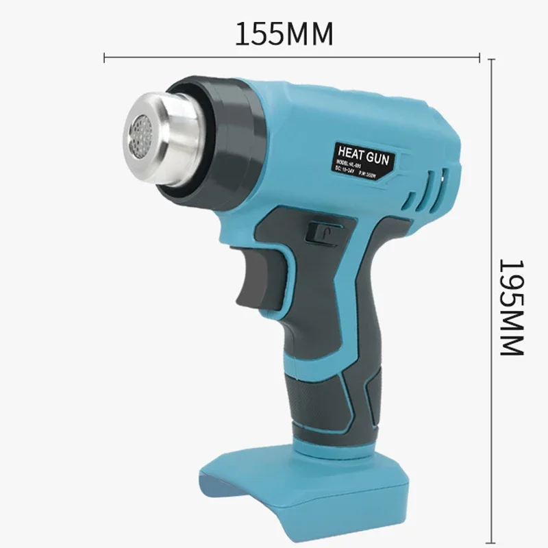 For Makita/Dewalt/Milwaukee/Bosch/Black Decker 18V 20V Li-ion Battery Cordless Heat Gun Portable Electric Heat Gun with 4 Nozzle