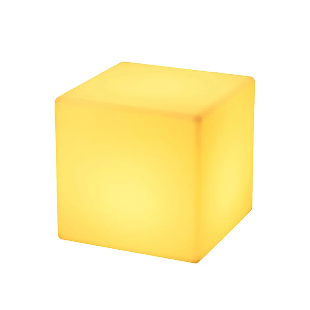 

Creative Led Cube Color Changing Waterproof Lamp Outdoor Garden Party 15Cm Pe Durable Remote Control Light Decor For Pool