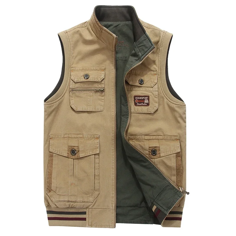 Autumn Men Military CLothing Waistcoat Tactical Many Pockets Vest Sleeveless Jacket Plus Size 6XL 8XL Big Male Travel Coat