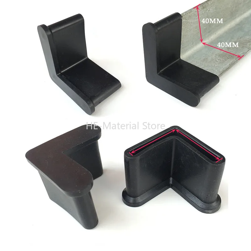 4Pcs Triangular Iron Foot Covers 25x25mm-50x50mm PVC Soft Plastic Pad Outer Covers Shelf Foot Furniture Covers