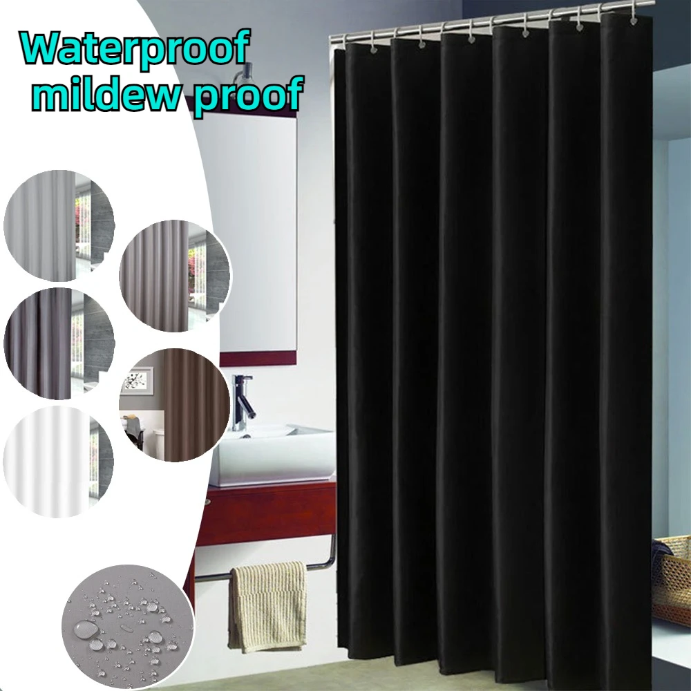 

Shower Curtain Waterproof Cloth Bathroom Thickeneded Mildew-proof Partition Curtain Bathroom Water-blocking Partition Curtain