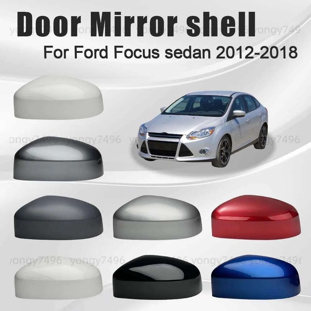 

Protective Cover Athenian White Candy Red Blue Silver Door Mirror Shell For Ford Focus Sedan 2012-2018 Lens Picture Frame