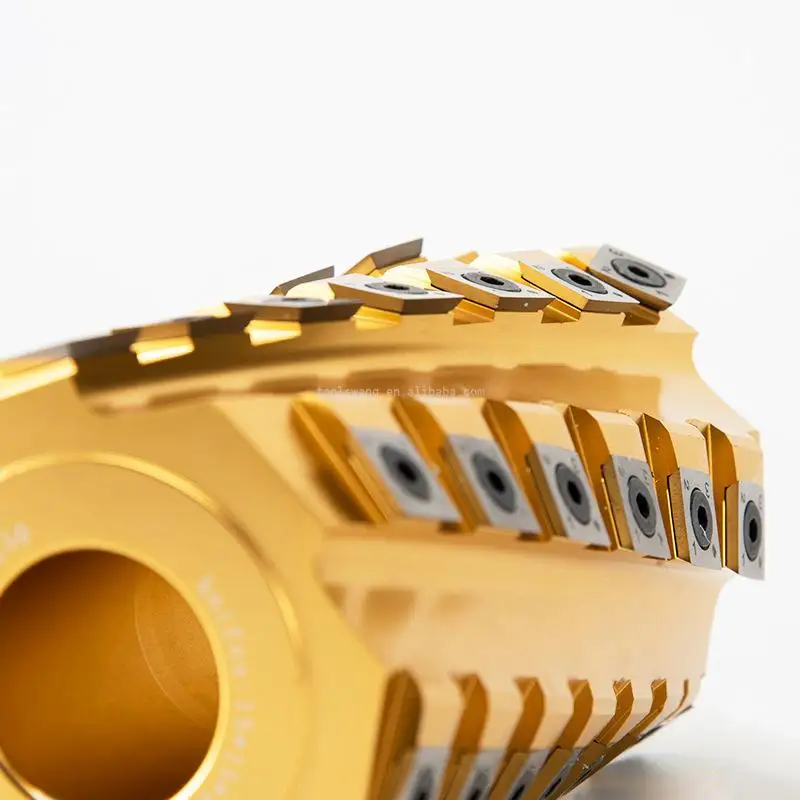 TOOLSWANG Heavy Duty Four Side Planer Helical Spiral Cutterhead with Tin Coating and Oblique Cutting Type for Profile Milling