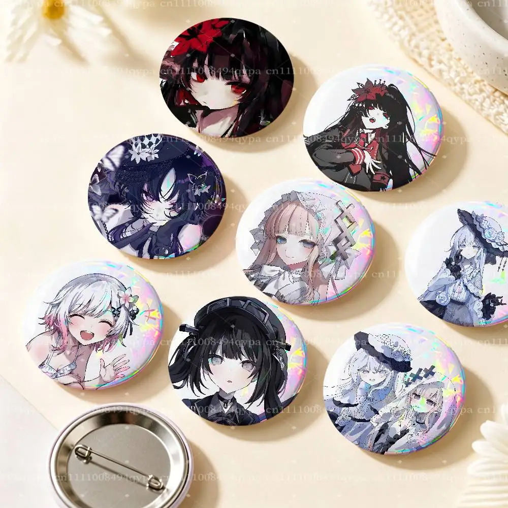 M-Magical Girl Witch Trials Pin Buttons Round Badge for Clothes Bags Hats Pins Backpacks Tote Bags Unisex Outfit Decor