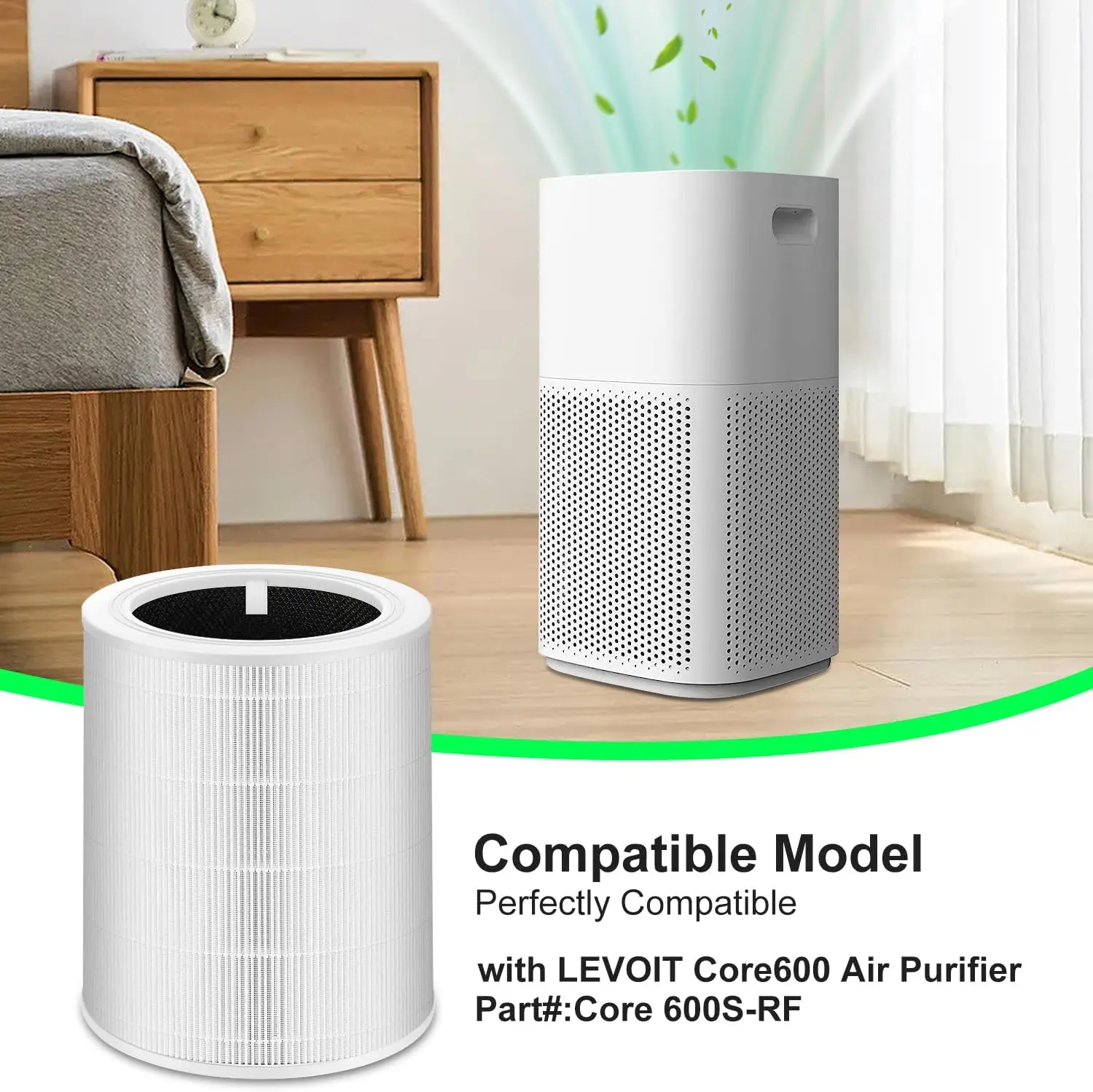 Applicable for LEVOIT Core 600S air purifier three in one H13 true high efficiency air filter toxin absorber replacement