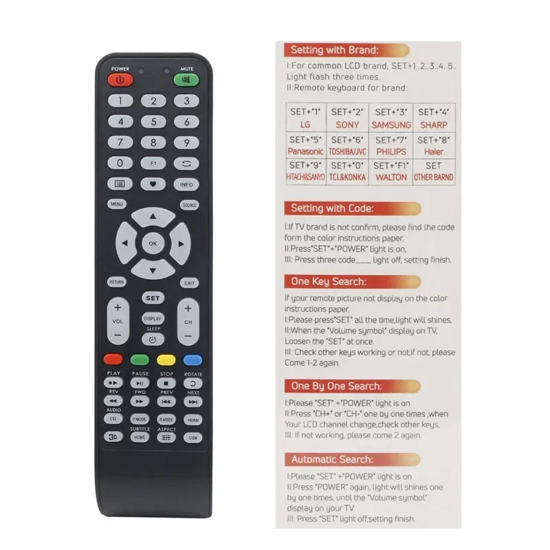 Universal Remote Control CRC-1210V CRC1210V For All Brand TV Smart TV Remote Control Comfortable To Use For LED LCD TV