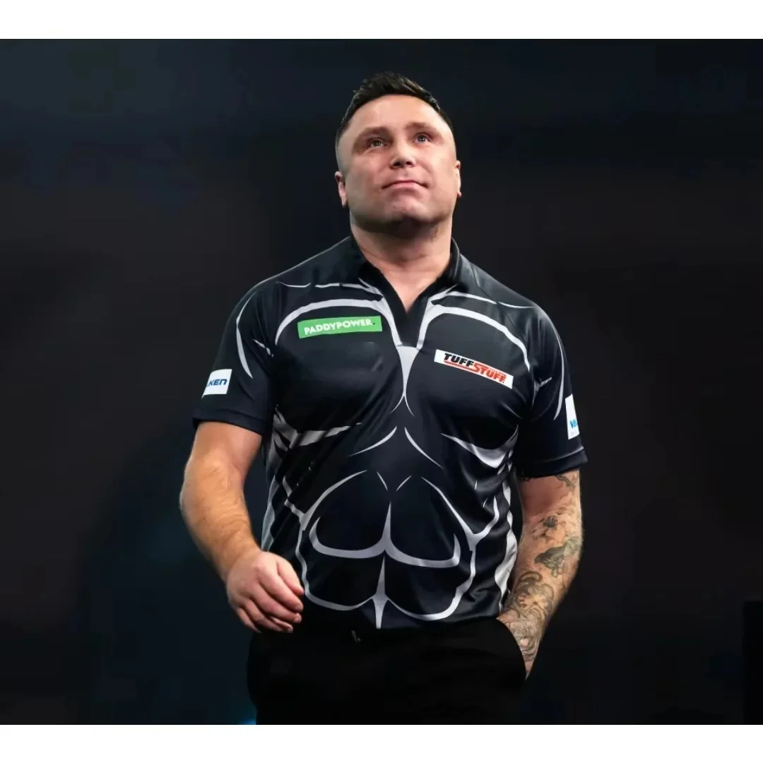 2026 New Gerwyn Price Inspired Darts Jersey Black Muscle Print  Shirt Family Matching