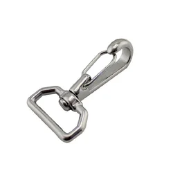 High Polishing Marine Stainless Steel 304 Boat Quick Release Swivel Eye Snap Hook 65mm Dog Chain Bolted Carabiner for 25mm Strap