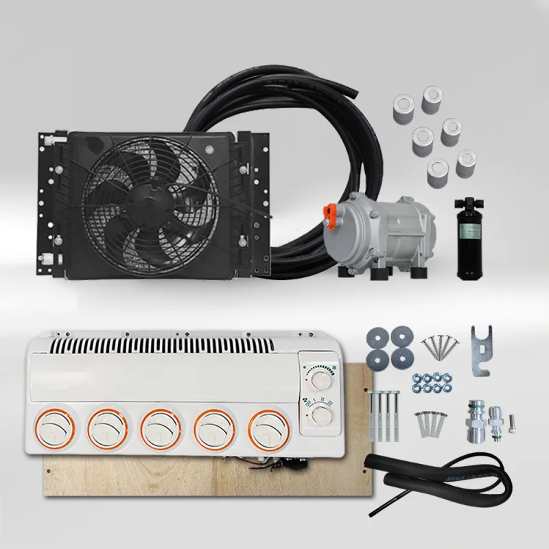 12V 24v Car Portable Air Conditioner Electric Parking Cooler High-quality Compressor Condenser Van Car Air Conditioner For Grab
