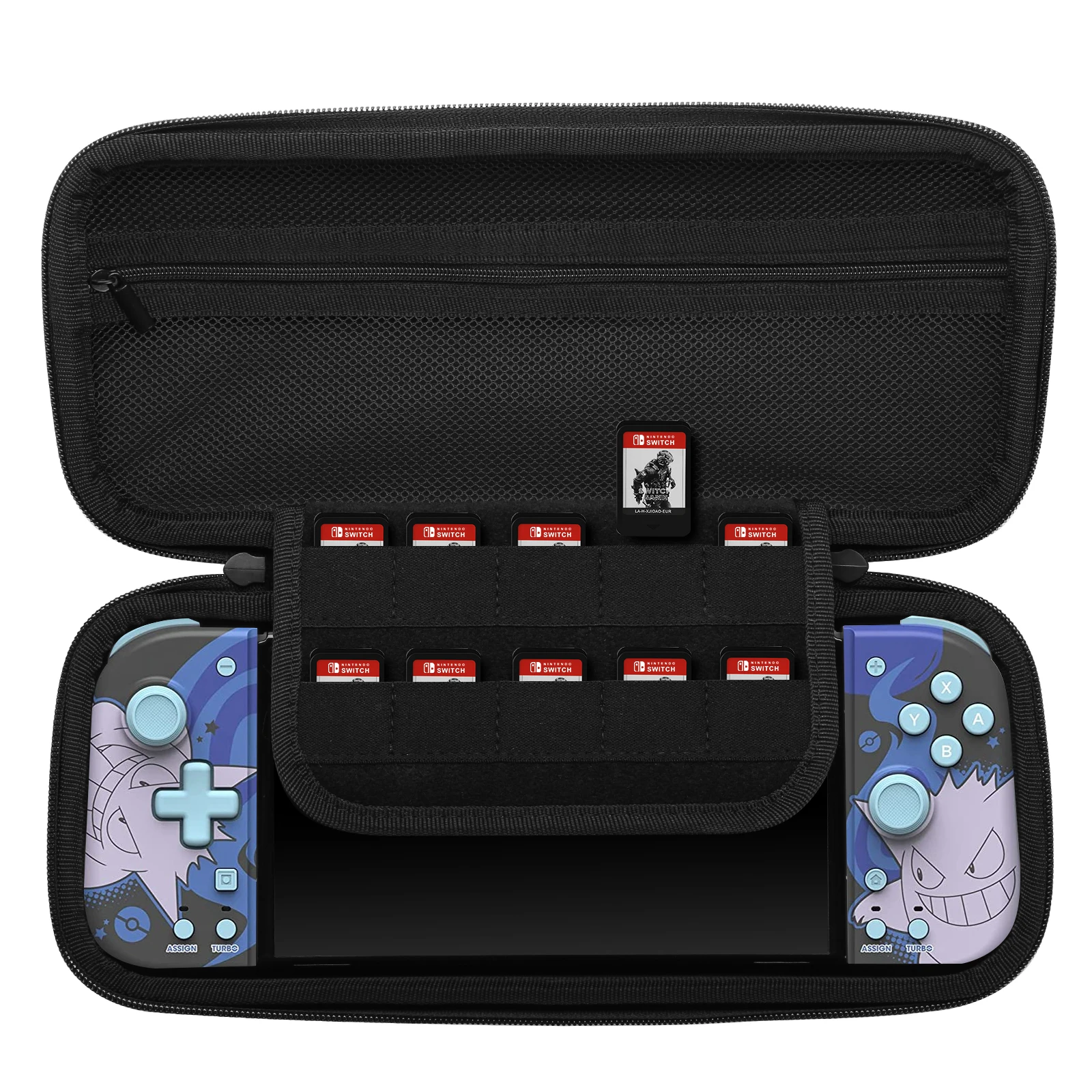 Portable Hard Carrying Case for Retroflag Handheld Controller 10 Game Card Slots Storage Bag Comaptible Hori Split Pad Gamepad