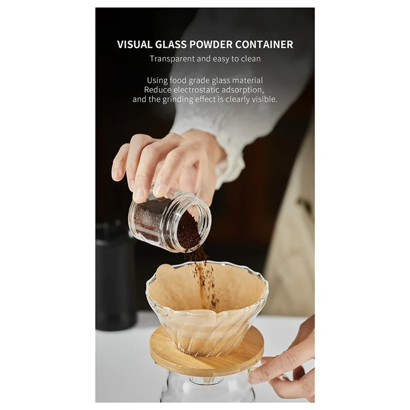A84E-External Adjustable Manual Coffee Grinder With Contemporary  Cone Grinder 40 Level Adjustment