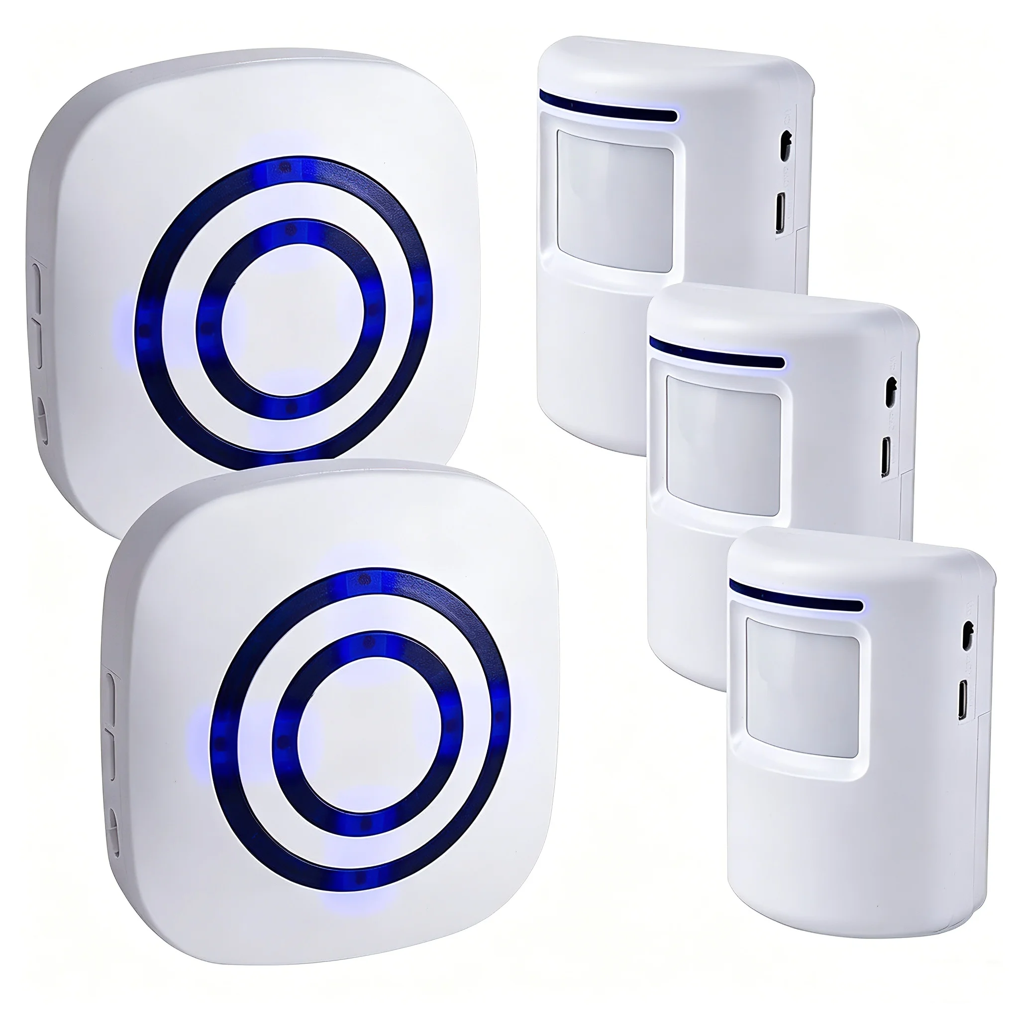 Motion Sensor Alarm, Long Range Wireless Driveway Alarm Home Security Business Detect Alert with 38 Chime Tunes - LED Indicators