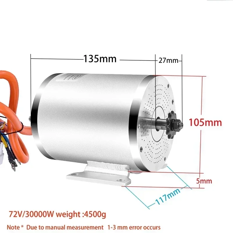 72V 3000W Electric Bike Conversion Kit 48V 2000W Brushless Motor for Electric Scooter Motorcycle Go-Karts Motor Kit