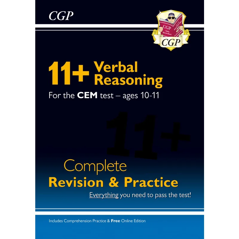 

11 CEM Verbal Reasoning Complete Revision и практика в возрасте 1011 с онлайн-изданием Книги CGP 9781789085976