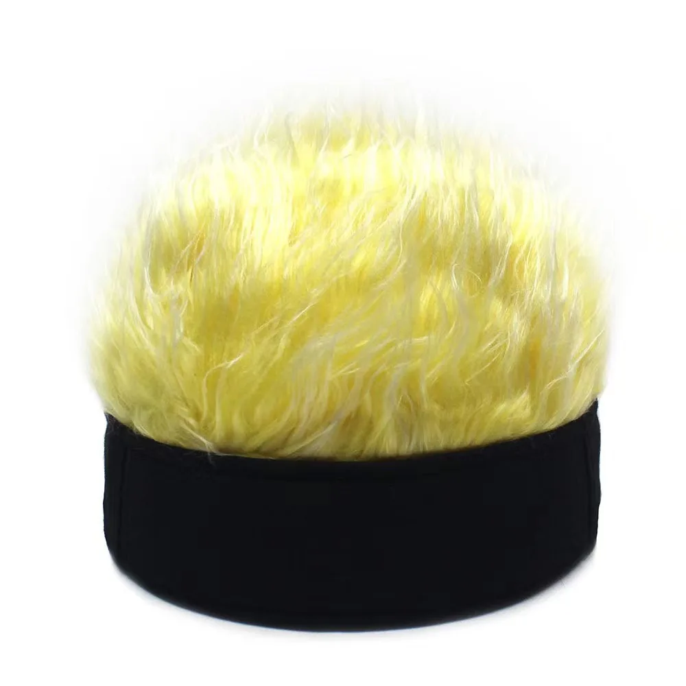 Cappello popolare Parrucca di simulazione bella Cappello per capelli corti Cappello retrò hip-hop Parodia senza tesa Cappello lavorato a maglia