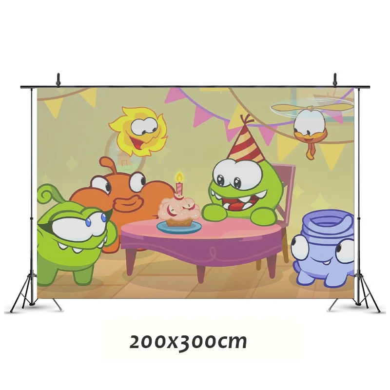 Om Nom Birthday Party Decorations Baby First TV Theme Supplys Banner Cups Plates for Kids