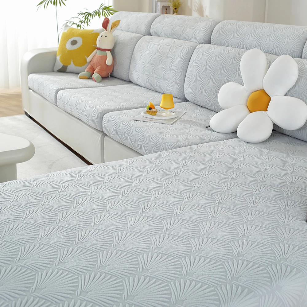 Leaf Pattern Elastic Sofa Cover Removable Machine Washable Living Room Sofa Protective Cushion Cover