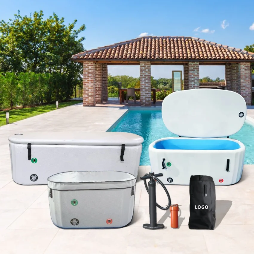 

Hot Selling Inflatable Bathtub Drop Stitch Ice Bath Tub Portable Air Plunge For Athlete Recovery