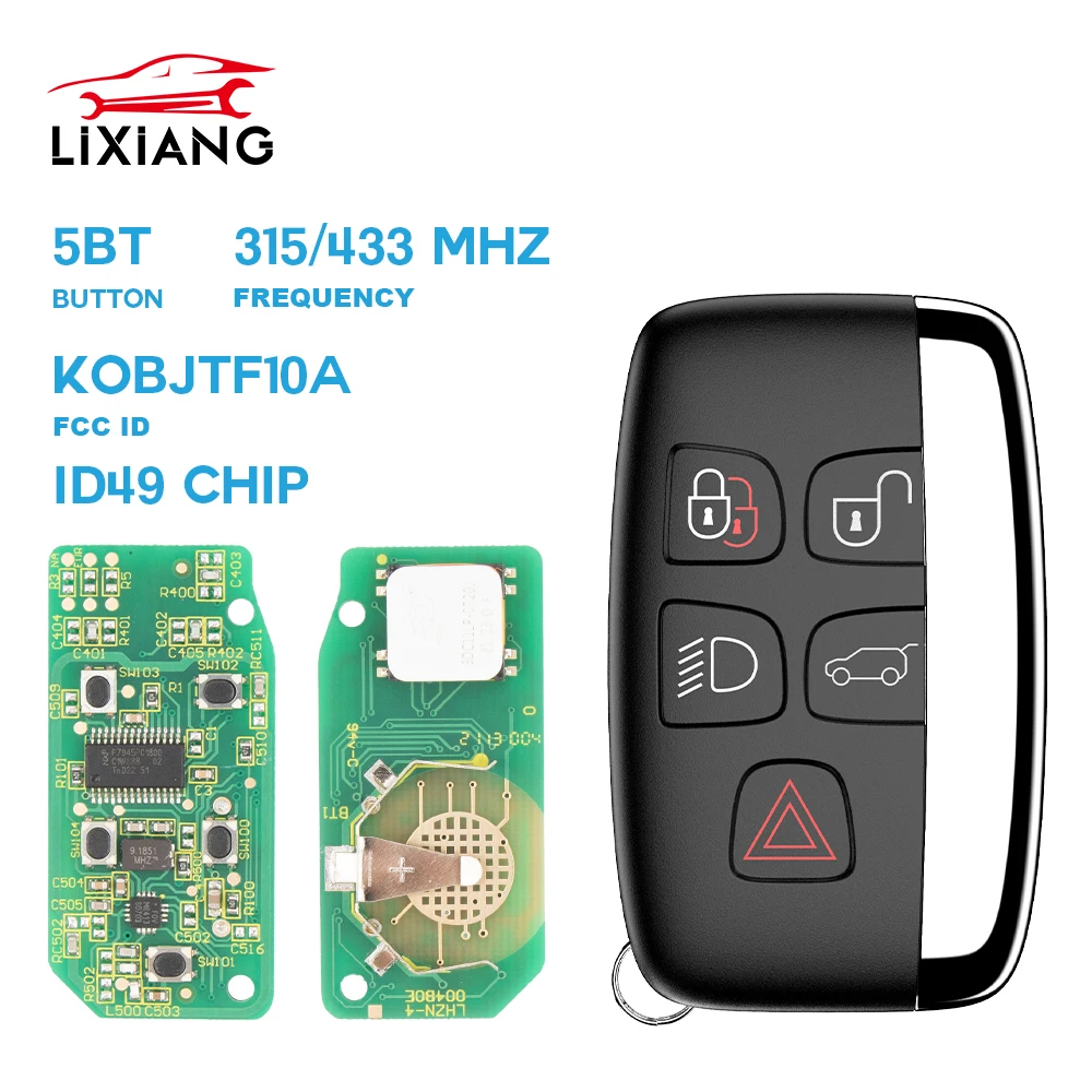 

LIXIANG KOBJTF10A For Land Rover Discovery 4 Freelander Range Rover Sport Evoque 315 434MHz ID49 HITAG PRO Smart Key Control