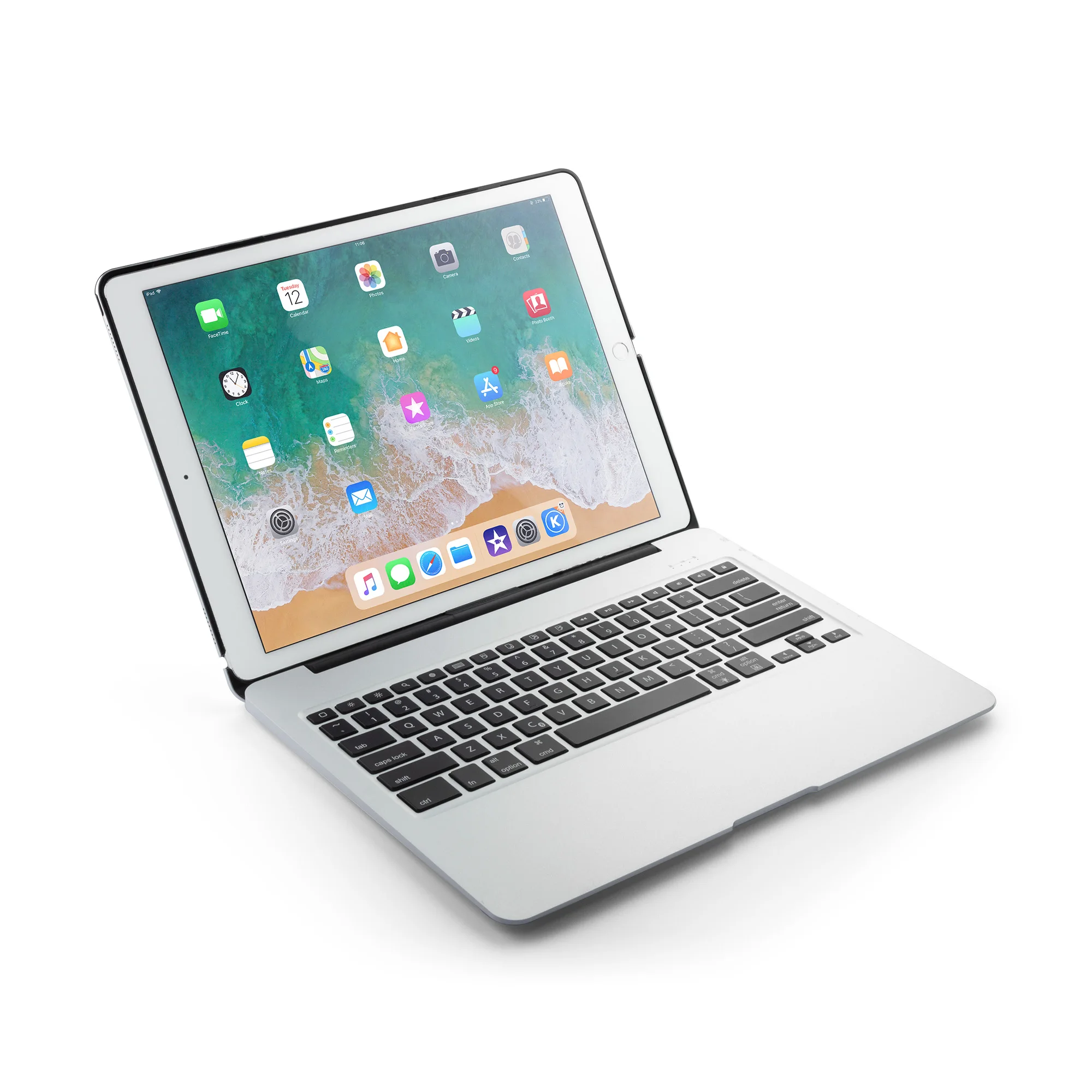 For 2015/2017 ipad pro 12.9 inch 1st & 2th Generation Aluminum Alloy BT Wireless Ipad Keyboard Case