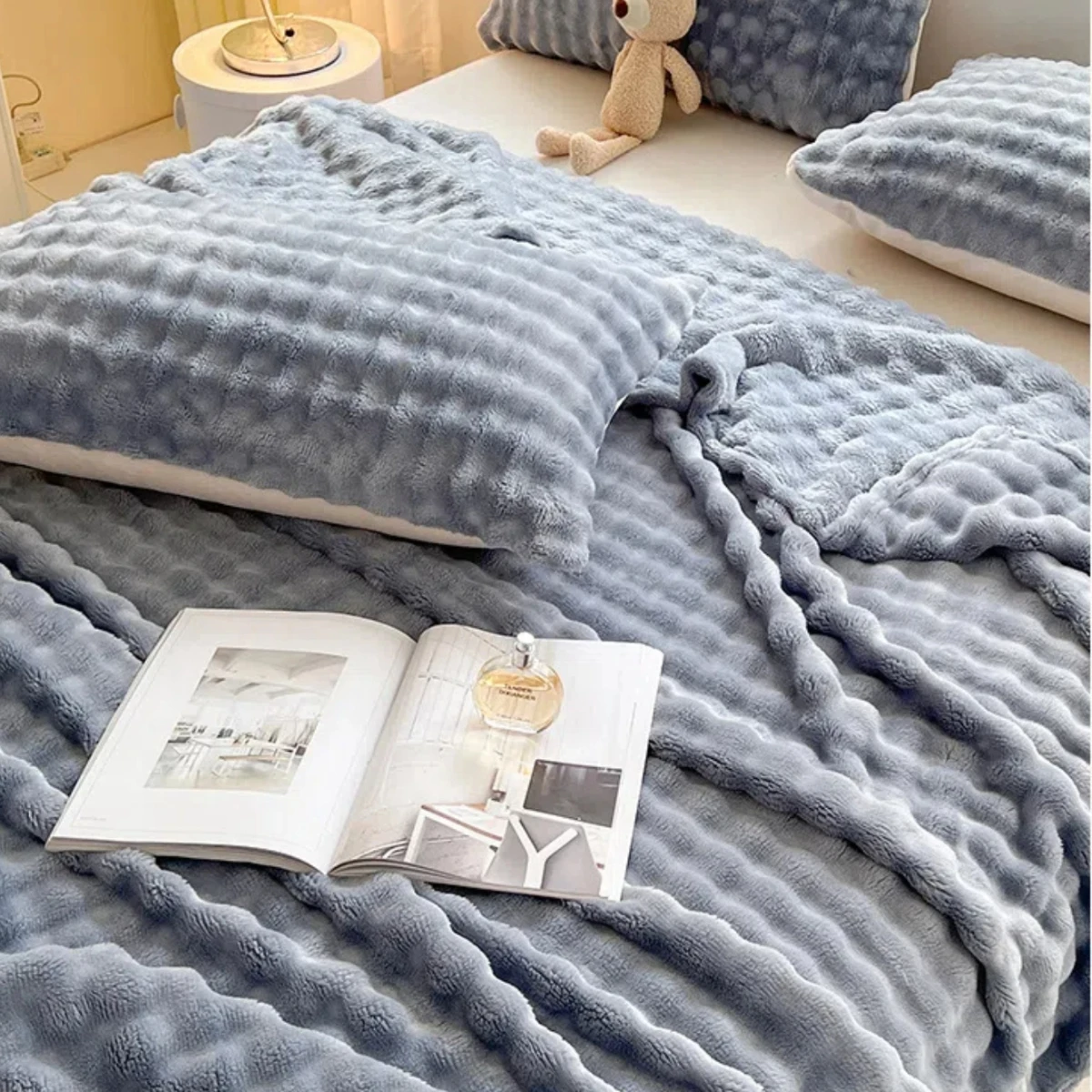 맞춤형 이름 자수 신생아 유아용 유모차 버블 플란넬 담요 남아 여아 생일 선물