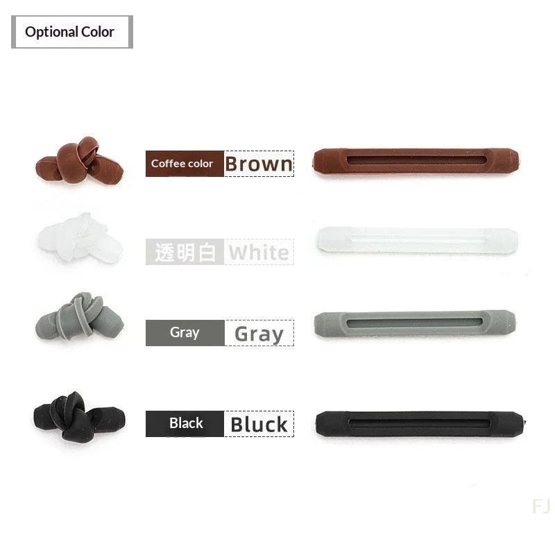 [YU]5 Pairs Skin-Friendly Silicone Glasses Anti Slip Grips Non-Slip Temple Tip Holders for Sports Running Cycling