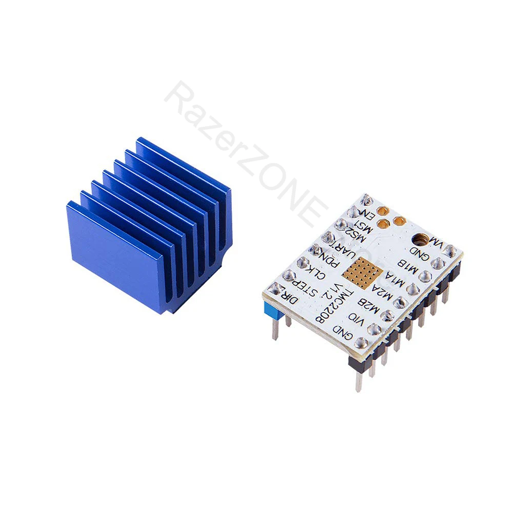 10 pcs 3D Printer TMC2208 V1.2 Stepper Motor Driver with Heat Sink for 3D Printer Controller Mother Boards Reprap Ramps1.4