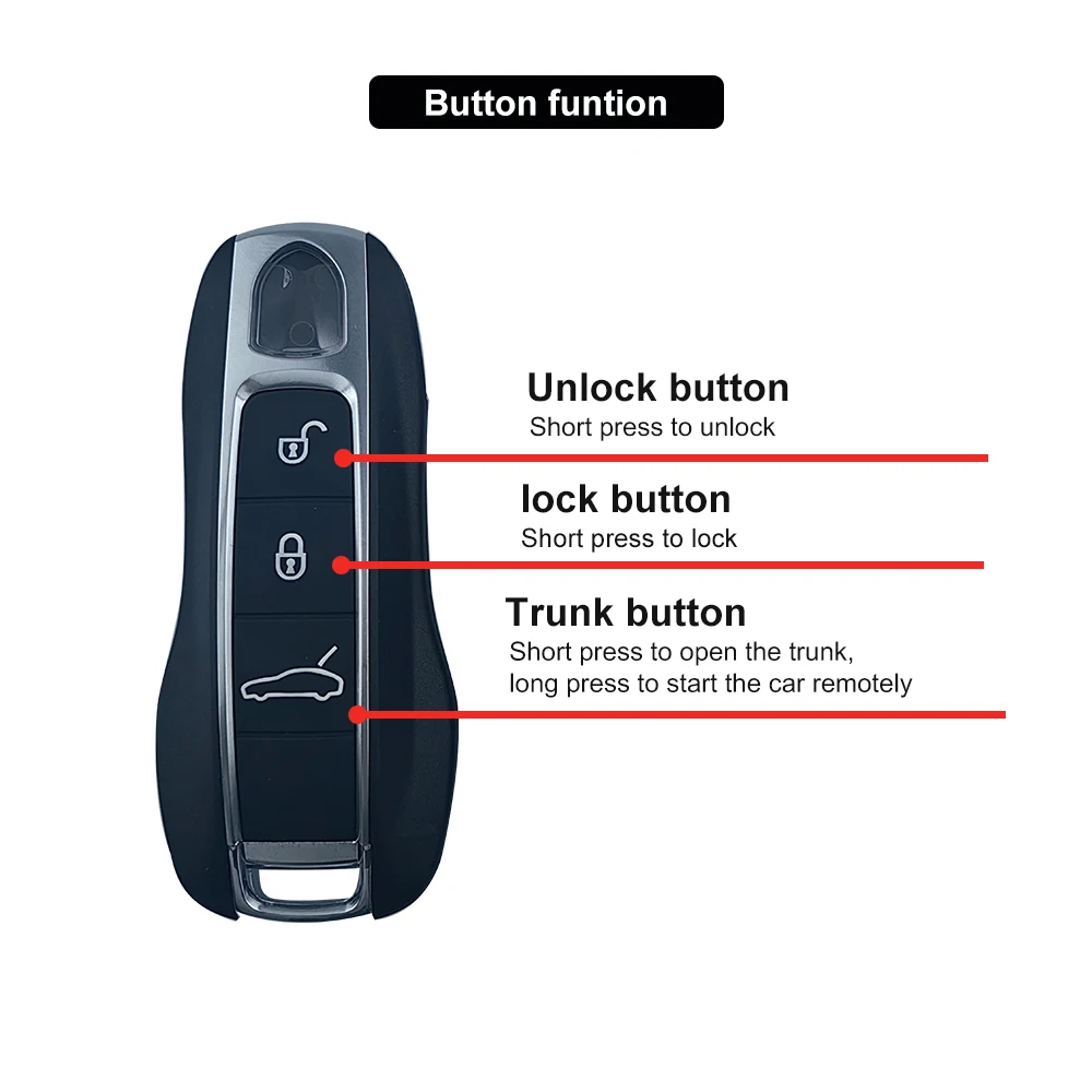 OVI 8500 D Remote Start Push Start System Keyless Entry DC12V CANBUS Plug and Play Car Alarm for Porsche Macan Cayenne