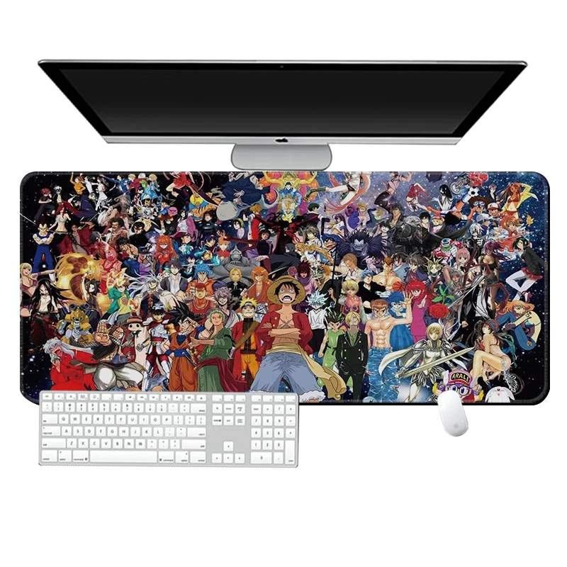 Anime Mouse Pad Luffy Gear5 Vivid Colorful ONE-PIECE Gaming Mousepad XXL Computer Accessories 400x900 Soft Large Desk Mat