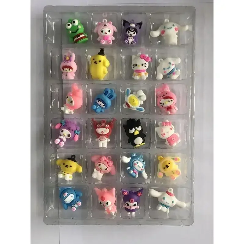 Sanrio Hello Kitty Kuromi Melody Cinnamoroll Świąteczny kalendarz adwentowy - Śliczna zabawka Kawaii Anime Fashion kolekcjonerski prezent