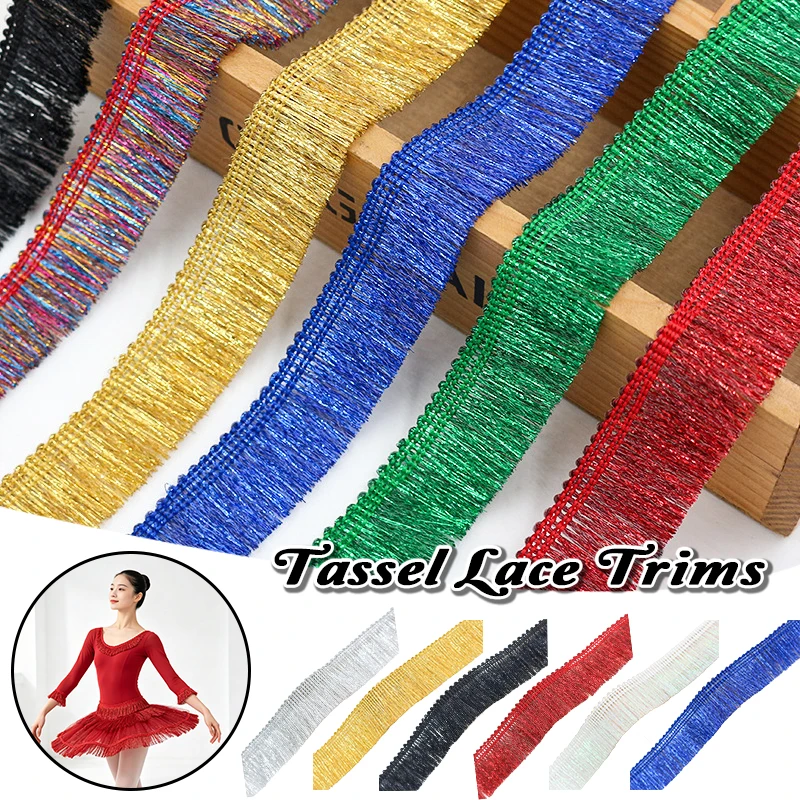 

25 Meter Sequin Tassel Trim 2.5cm Width Fringing Curtains Dance Costume Clothes Trimmings Ribbon Decor Diy Accessories