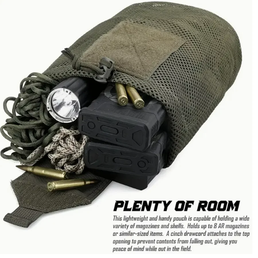 Nylon nuova custodia per cassone ribaltabile in rete avvolgibile custodia per riviste mini tasca a rete pieghevole EDC tattico sport all'aria aperta campeggio caccia