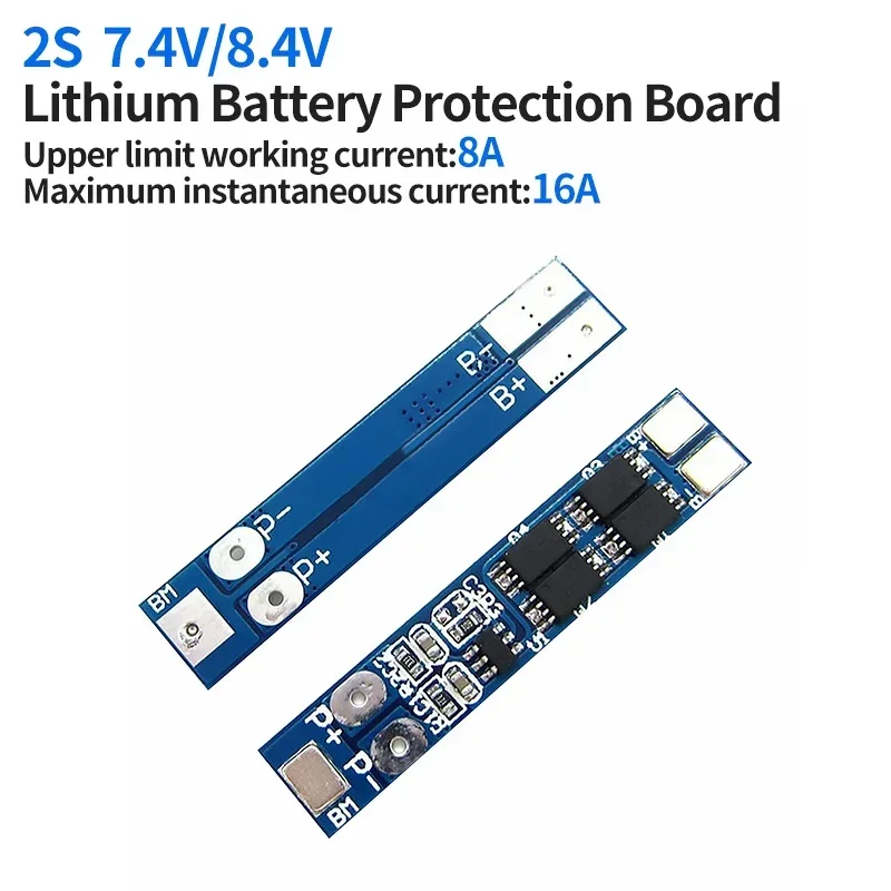 2S 7.4V 8A Li-ion 18650 Lithium Battery Charger Protection Board 8.4V Overcurrent Overcharge / Over Discharge Protection