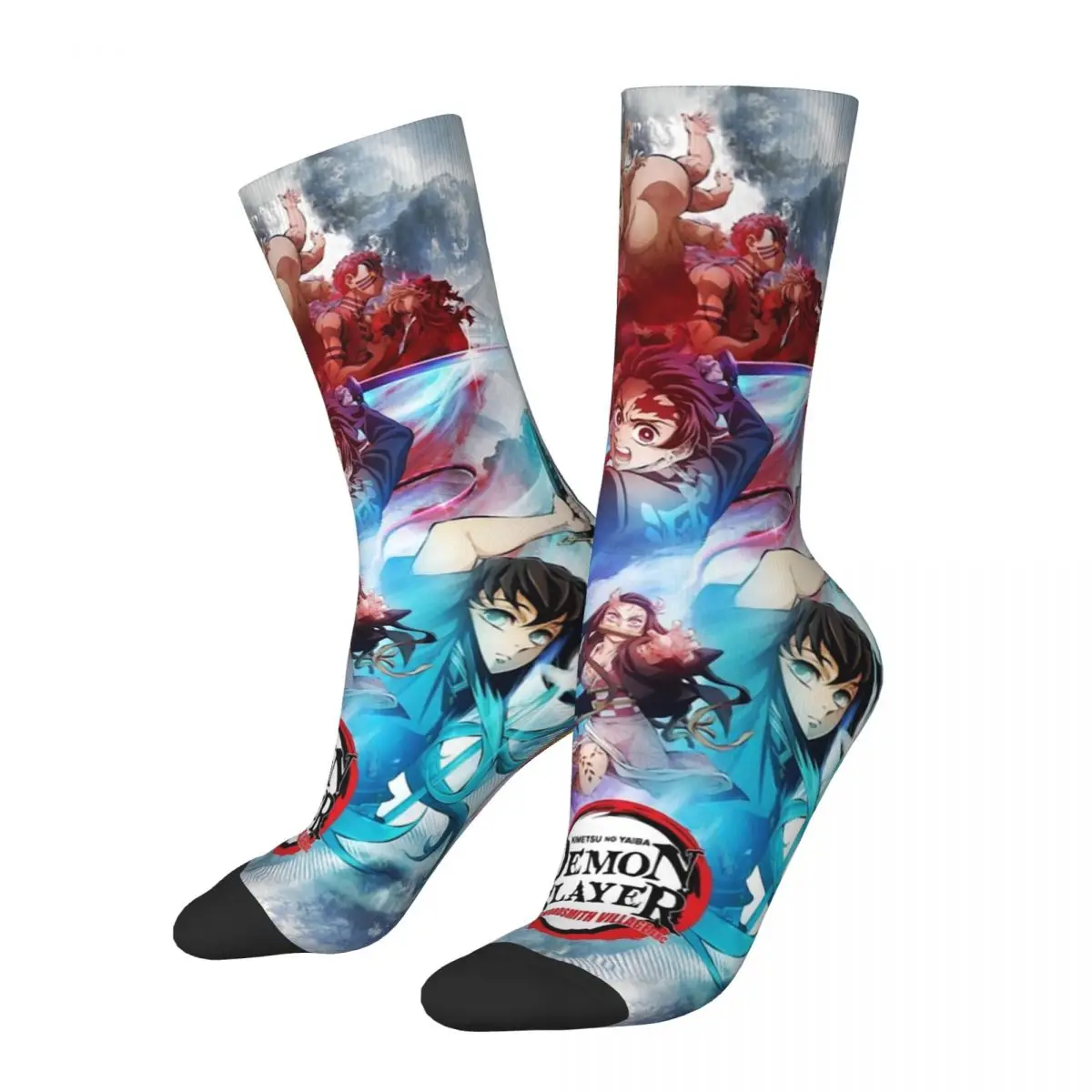 Kimetsu No Yaiba Demon Slayer Unisex Socks Outdoor 3D Print Happy Socks Street Style Crazy Sock