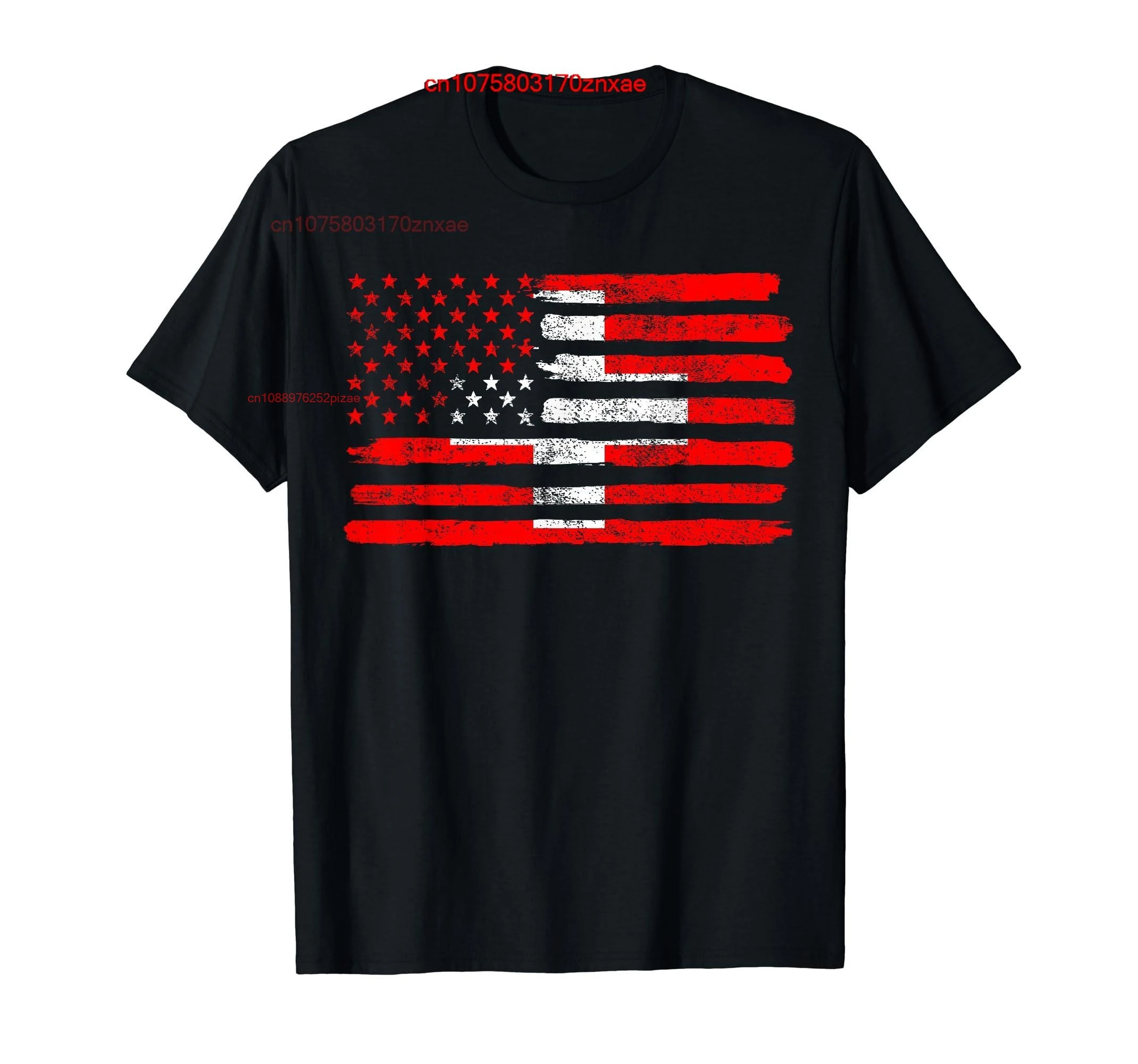 

100% Cotton USA Switzerland Flag American Swiss T-Shirt MEN WOMEN UNISEX T Shirts Size S-6XL