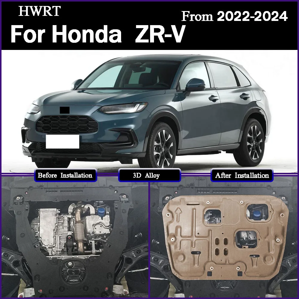 

For Honda ZR-V 2022-2024 1.5T 2.0L Car Accessories Under Engine Guard Mudguard Board Splash Shield Mud Fender Plate Panel