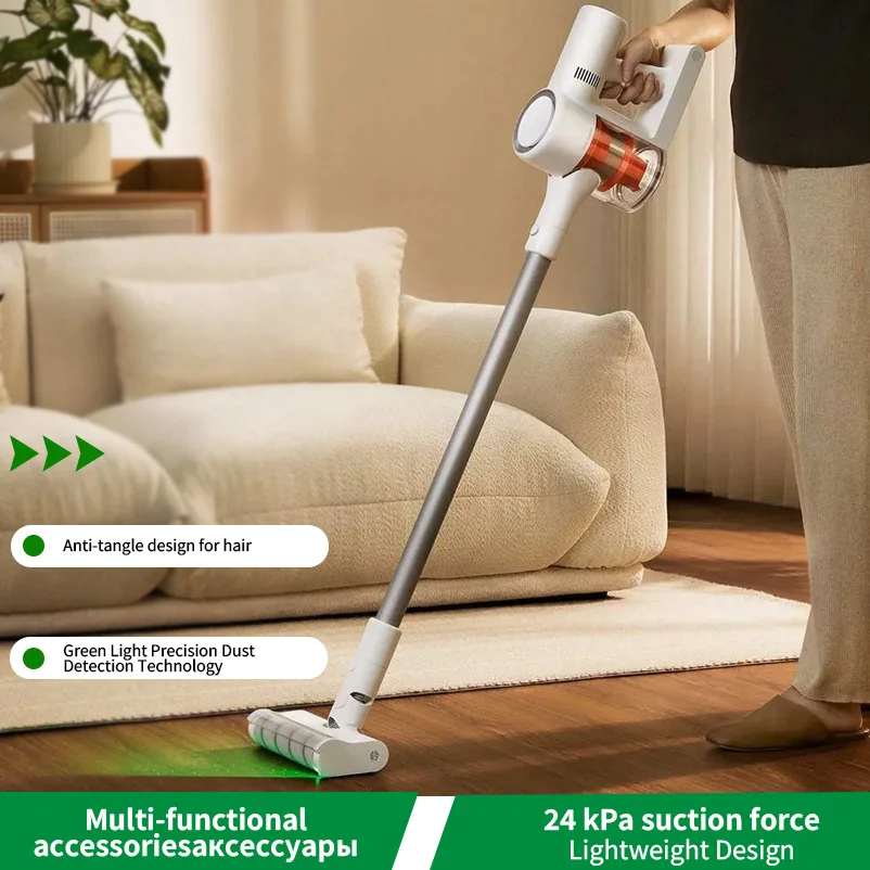 XIAOMI MIJIA Wireless Vacuum Cleaners 2 Dust Display Edition, 24kPa Suction, Maximum Battery Life 60 Min, Cordless Handheld Vacu
