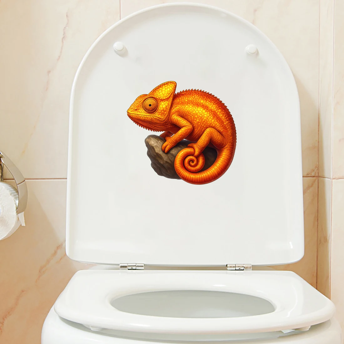 Three Ratels CD29 Funny Chameleon Cartoon Animal Stickers for Home Decoration Computer decals Personalized Car Stickers