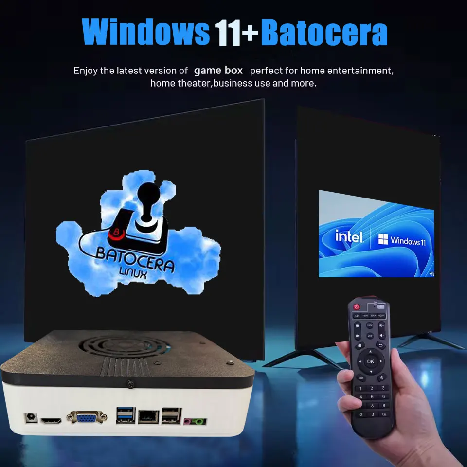 وحدة تحكم فائقة X3 التوصيل والتشغيل على التلفزيون I3-3110M وحدة تحكم ألعاب 1T HDD 70000 + ألعاب لـ Wii PS2 N64 PSP GameCube N64 مقبض لاسلكي