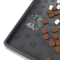 Napperon imperméable en silicone pour animaux de compagnie, napperon à boire pour chat et chien, tapis d'alimentation, bol de nourriture pour animaux de compagnie, tapis de mangeoire, polymères de rajeunissement