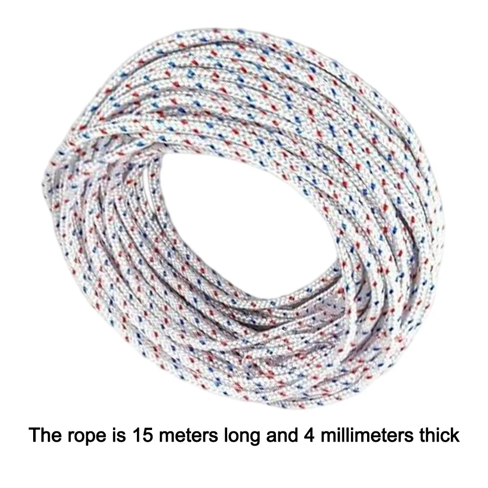 Start-up Pull Cord And Handle Set Replacement Of The Lawnmower's Recoil Starter Rope - 15M Long, 4mm Thick